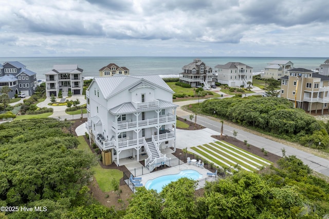 145 Oceanview Ln, North Topsail Beach, NC 28460 - aerial view of a large body of water and a pool