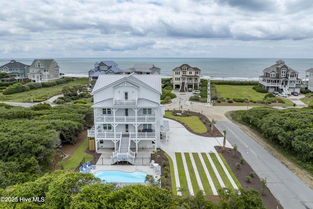 145 Oceanview Ln, North Topsail Beach, NC 28460 - aerial view of a large body of water and a pool