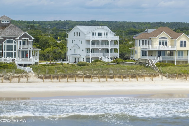 145 Oceanview Ln, North Topsail Beach, NC 28460 - water view featuring a forest