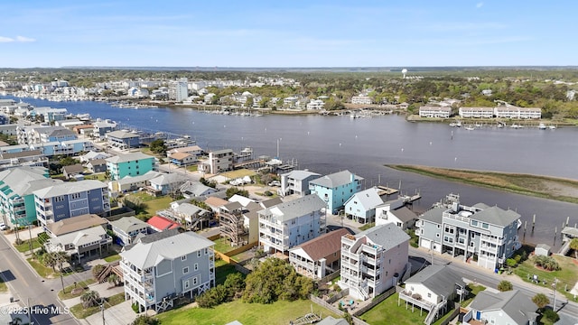 1102 Canal Dr Unit 1 & 2, Carolina Beach, NC 28428 - bird's eye view of a nearby body of water