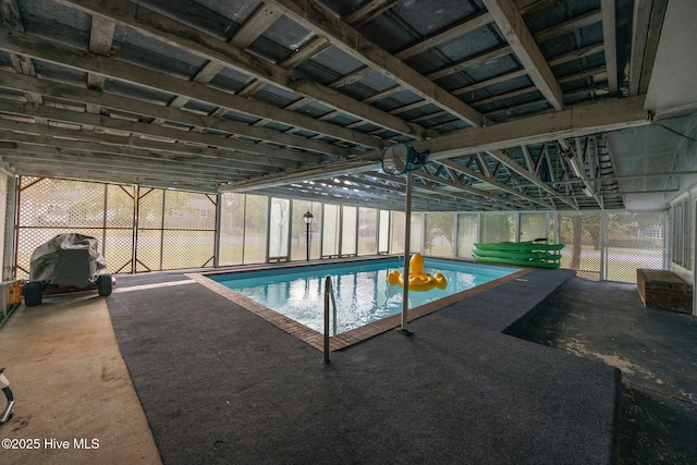 2411 Grace Ave, New Bern, NC 28562 - indoor pool featuring a patio