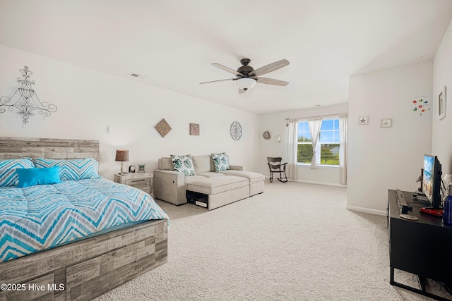 2106 Cass Lake Rd, Calabash, NC 28467 - carpeted bedroom featuring baseboards and ceiling fan