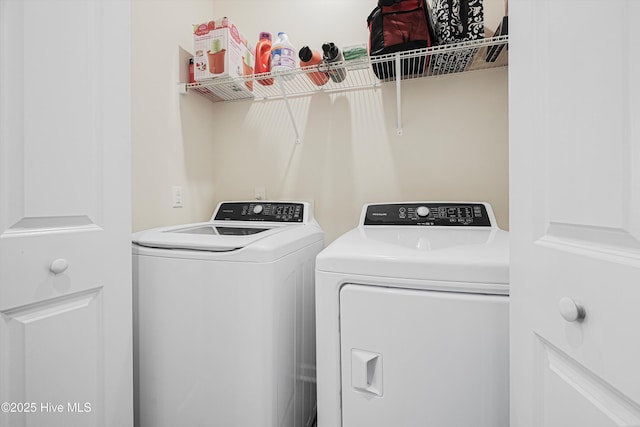 2106 Cass Lake Rd, Calabash, NC 28467 - laundry room with washing machine and dryer
