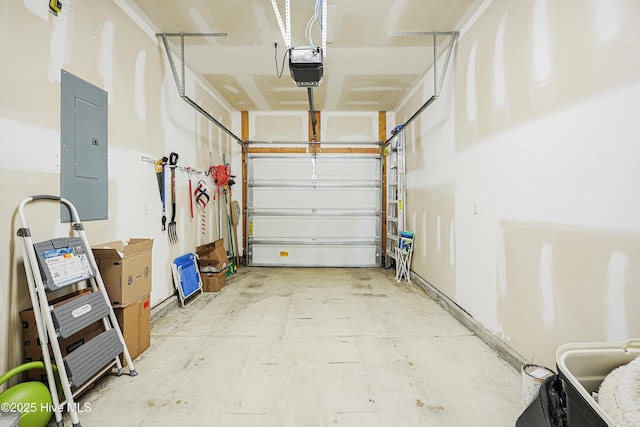 2106 Cass Lake Rd, Calabash, NC 28467 - garage with electric panel and a garage door opener