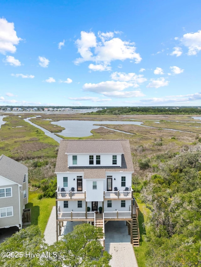310 Bay Cir, North Topsail Beach, NC 28460 - view from above of property featuring a large body of water