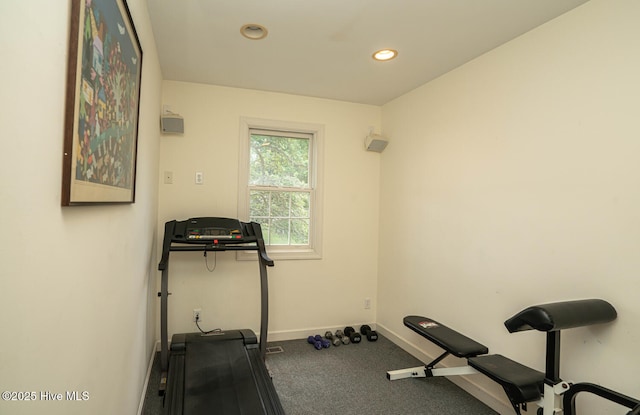 3399 Channelside Dr SW, Supply, NC 28462 - workout room with carpet floors, baseboards, and recessed lighting