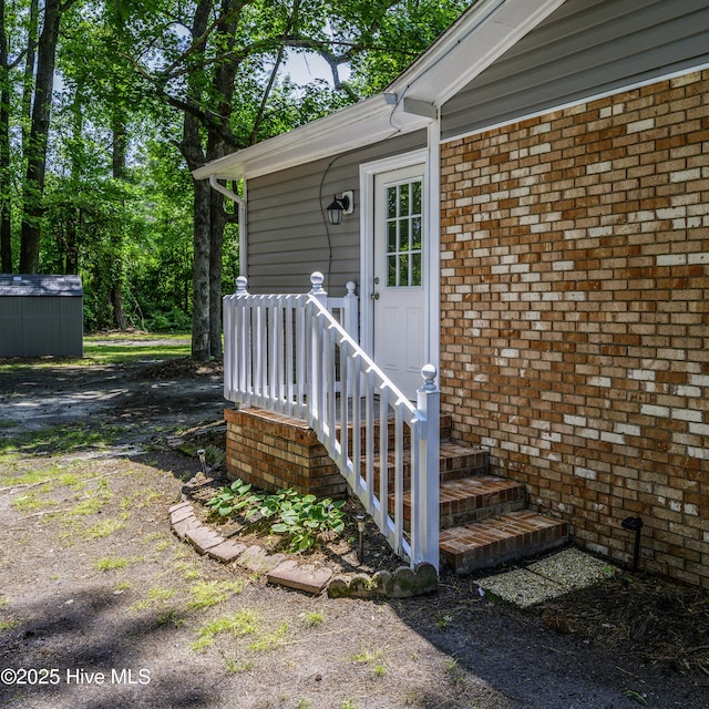 429 Swiss Rd, New Bern, NC 28560 - property entrance with brick siding