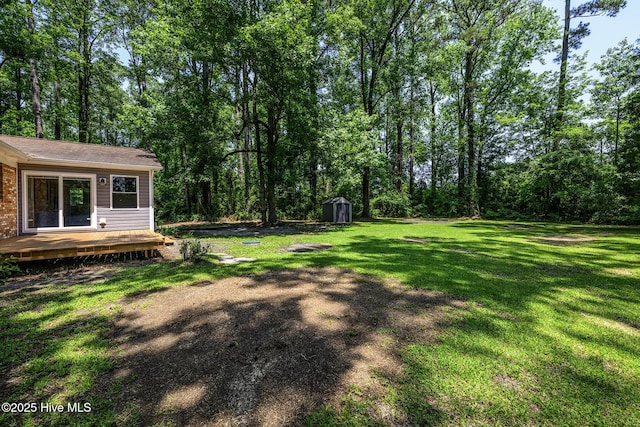 429 Swiss Rd, New Bern, NC 28560 - view of green lawn featuring a wooden deck