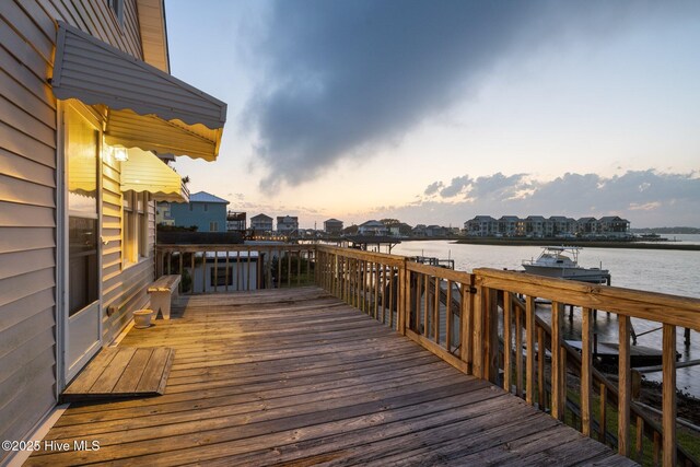 241 Moonlight Dr, Atlantic Beach, NC 28512 - deck with a water view