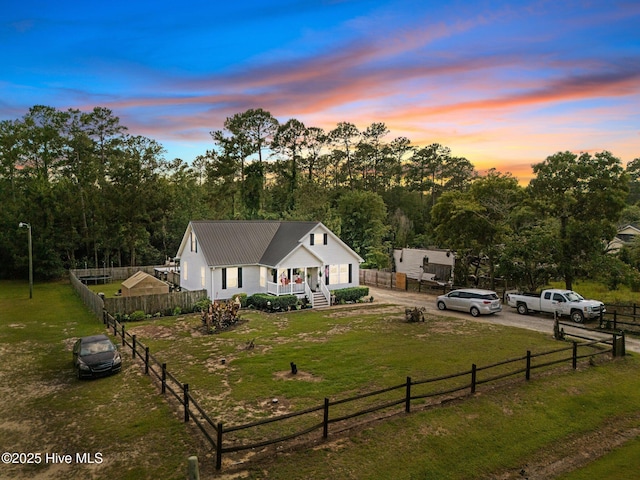 710 Ridgecrest Ln, Rocky Point, NC 28457 - bungalow-style home featuring a porch and metal roof