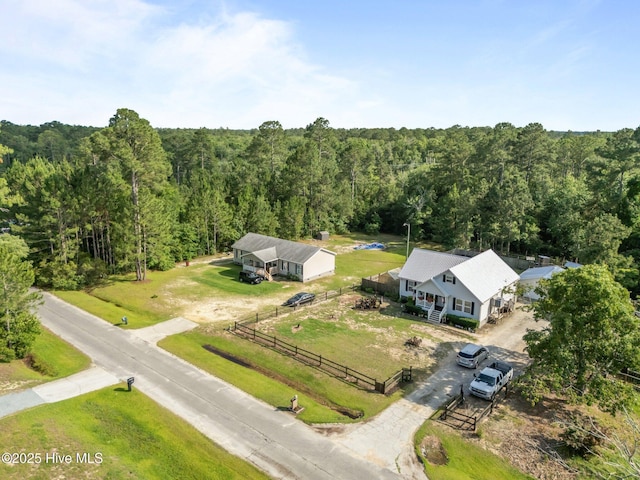 710 Ridgecrest Ln, Rocky Point, NC 28457 - aerial view of property and surrounding area featuring a forest