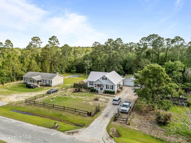 710 Ridgecrest Ln, Rocky Point, NC 28457 - view from above of property with a forest