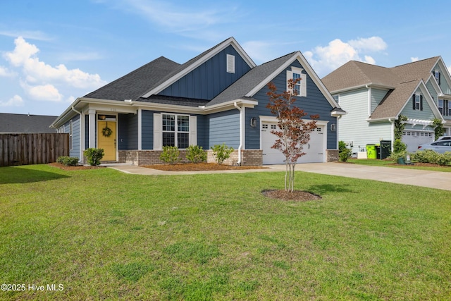 438 Sugar Cove Run, Wilmington, NC 28411 - craftsman house with board and batten siding, driveway, an attached garage, and roof with shingles