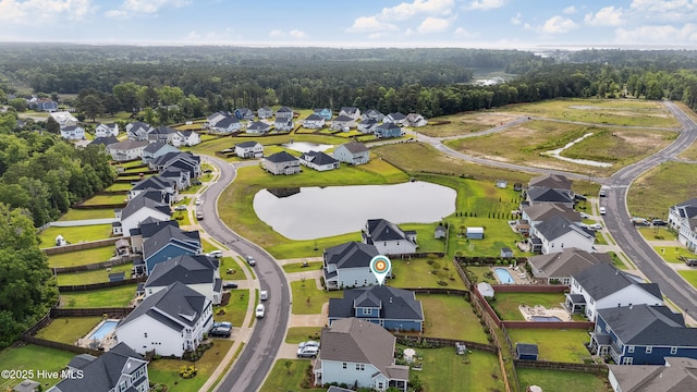 438 Sugar Cove Run, Wilmington, NC 28411 - view of property location featuring nearby suburban area, a nearby body of water, and a forest