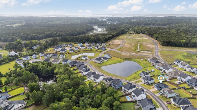 438 Sugar Cove Run, Wilmington, NC 28411 - aerial view of property and surrounding area with nearby suburban area and a large body of water