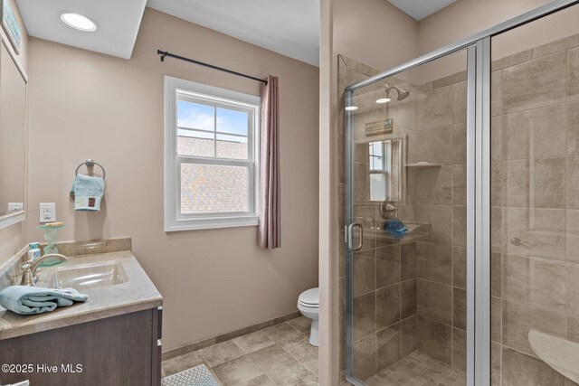 2169 Whiskey Branch Dr, Wilmington, NC 28409 - full bathroom with vanity and a shower stall