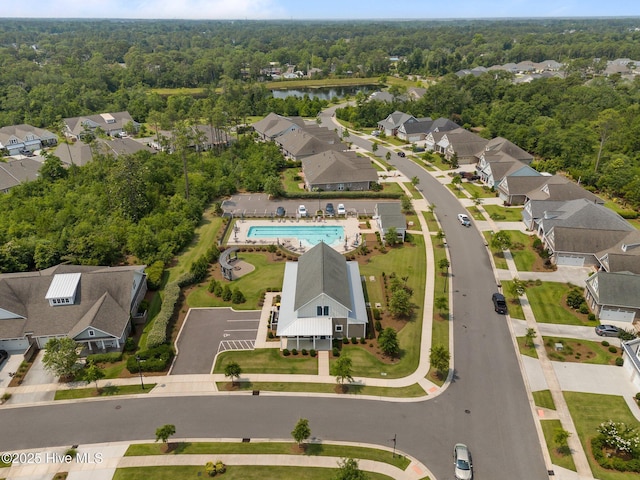 2169 Whiskey Branch Dr, Wilmington, NC 28409 - aerial view of residential area featuring a forest and a large body of water