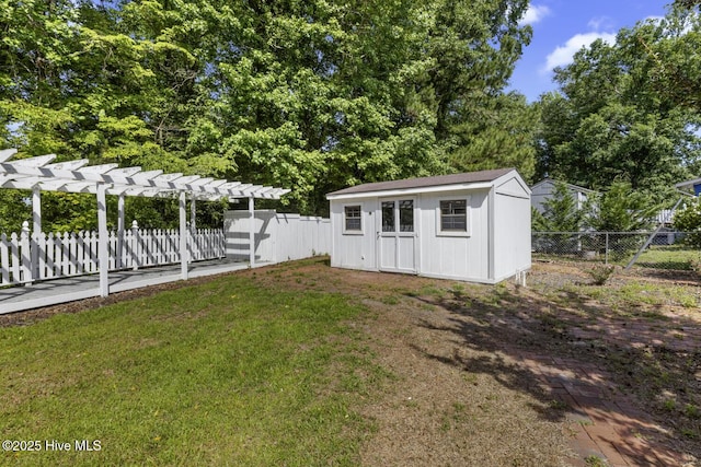 1205 Logan Ct, Jacksonville, NC 28540 - view of yard with a pergola