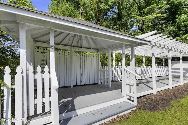 1205 Logan Ct, Jacksonville, NC 28540 - wooden terrace featuring a gazebo