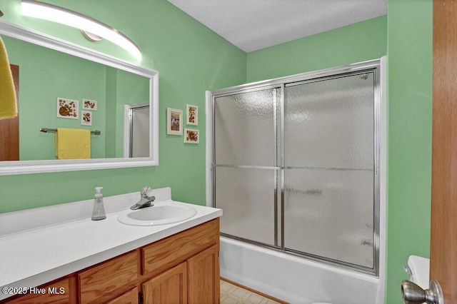 308 N Shore Dr E, Sunset Beach, NC 28468 - full bath with vanity and bath / shower combo with glass door