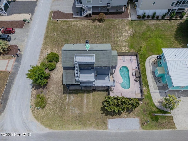 308 N Shore Dr E, Sunset Beach, NC 28468 - drone / aerial view of a pool area