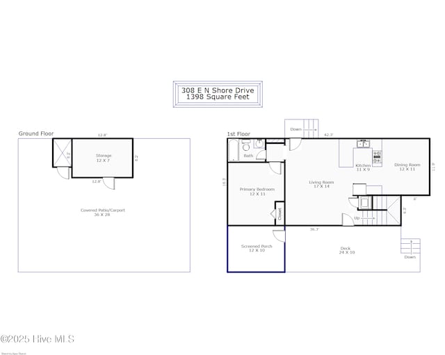308 N Shore Dr E, Sunset Beach, NC 28468 - home floor plan