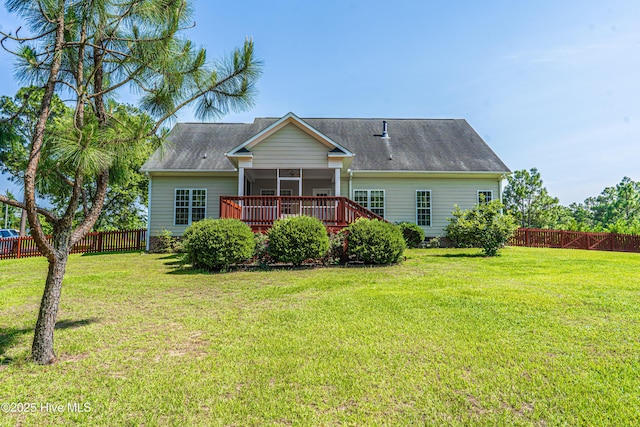 600 Booth Pond Rd, Raeford, NC 28376 - back of property featuring a sunroom and roof with shingles