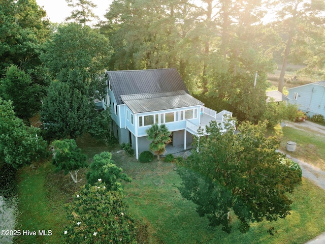 1498 Bayview Rd, Bath, NC 27808 - view from above of property featuring a forest