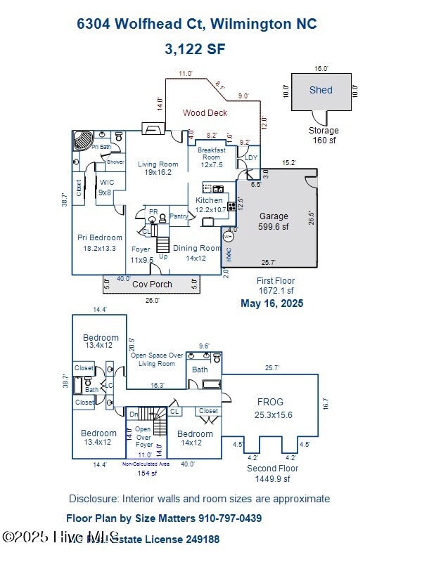 6304 Wolfhead Ct, Wilmington, NC 28411 - floor plan / room layout