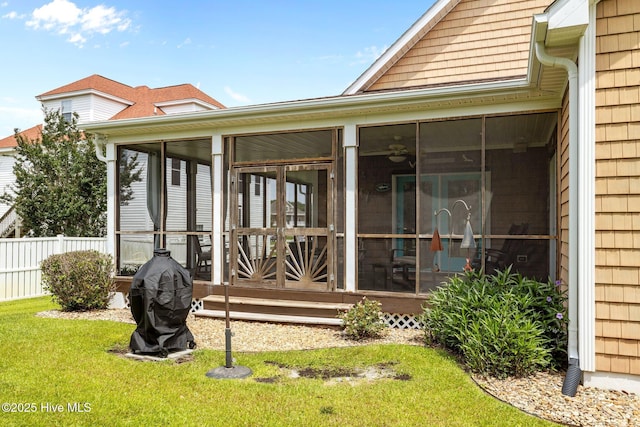 211 Tidewater Dr, Newport, NC 28570 - back of property with a sunroom