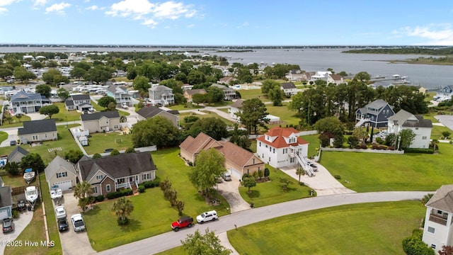 211 Tidewater Dr, Newport, NC 28570 - aerial view of residential area featuring a large body of water