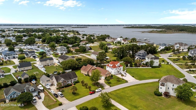 211 Tidewater Dr, Newport, NC 28570 - aerial view of residential area featuring a large body of water