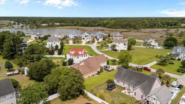 211 Tidewater Dr, Newport, NC 28570 - aerial perspective of suburban area featuring a nearby body of water