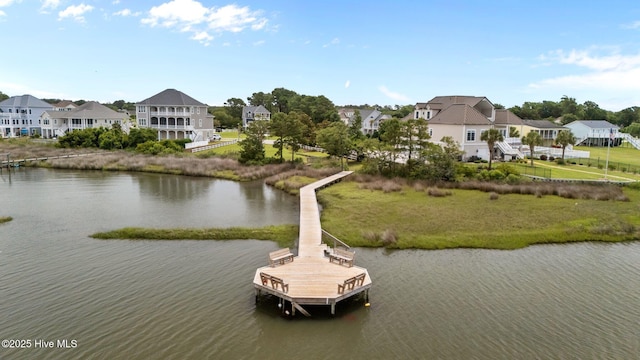 211 Tidewater Dr, Newport, NC 28570 - dock featuring a water view and a residential view