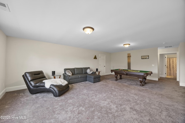 14 Allbrook Way, Hampstead, NC 28443 - rec room with pool table, baseboards, and carpet flooring