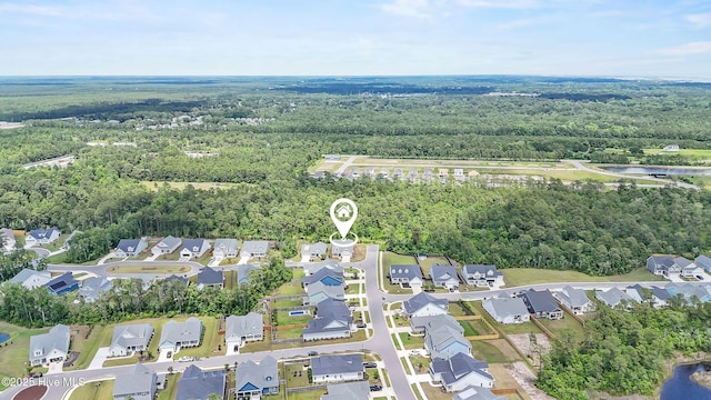 14 Allbrook Way, Hampstead, NC 28443 - aerial view of property's location featuring a forest, a nearby body of water, and nearby suburban area