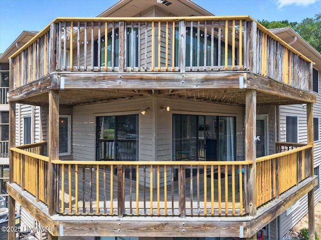 816 Colony Pl Unit D, Sunset Beach, NC 28468 - back of property featuring a balcony