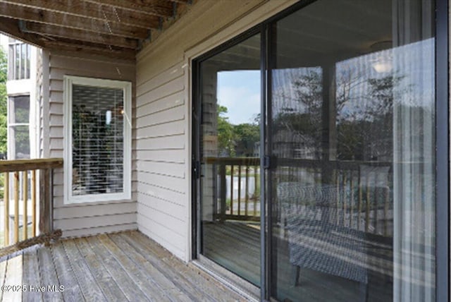 816 Colony Pl Unit D, Sunset Beach, NC 28468 - view of wooden terrace