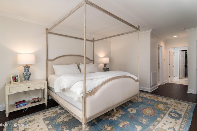 10 Linville Dr, Pinehurst, NC 28374 - bedroom featuring wood finished floors, baseboards, ornamental molding, and recessed lighting