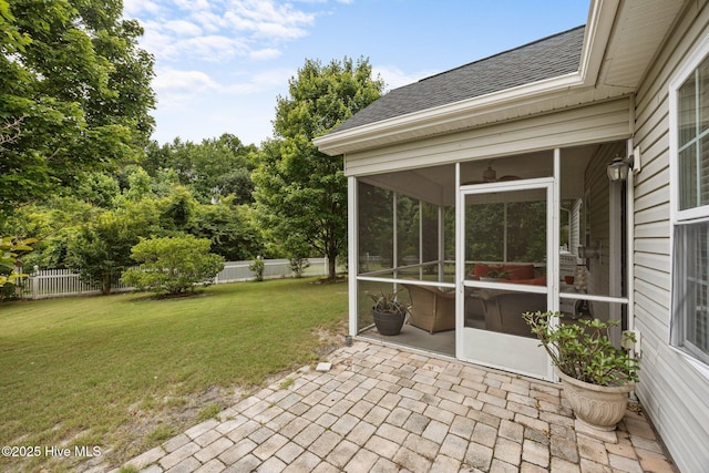 120 Leyland Way, Hampstead, NC 28443 - view of patio / terrace with a sunroom