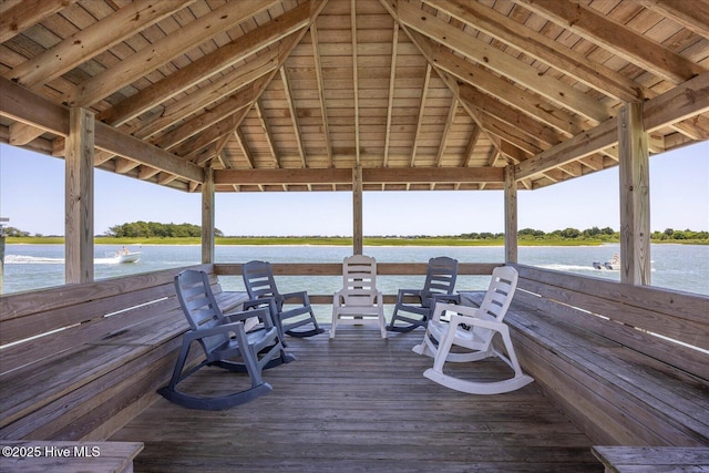 1501 Meridian Ter, Wilmington, NC 28411 - dock area with a gazebo and a water view