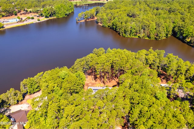 185 Ponte Vedra Dr, Pinehurst, NC 28374 - drone / aerial view of a nearby body of water and a heavily wooded area