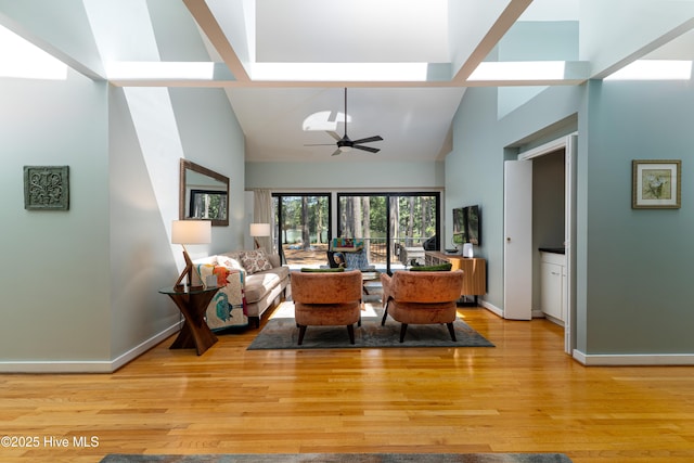185 Ponte Vedra Dr, Pinehurst, NC 28374 - dining area featuring high vaulted ceiling, a ceiling fan, and light wood finished floors