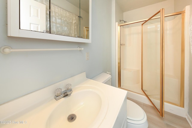 1710 Aydlett Cir, Elizabeth City, NC 27909 - full bathroom with toilet, a stall shower, and vanity