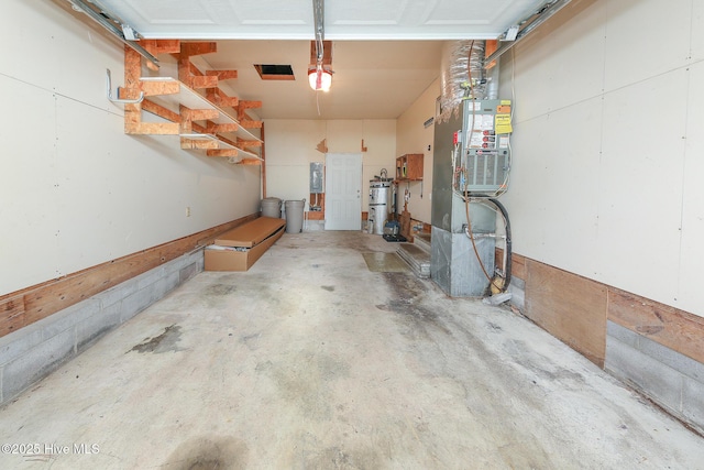 1710 Aydlett Cir, Elizabeth City, NC 27909 - garage with heating unit and water heater