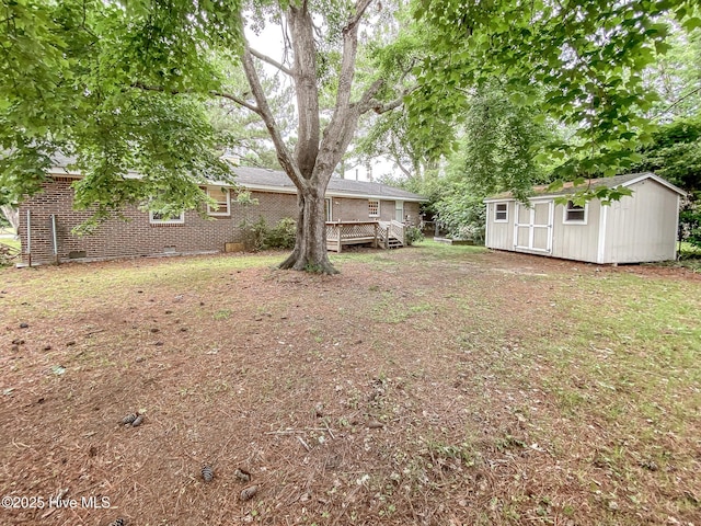 1710 Aydlett Cir, Elizabeth City, NC 27909 - view of yard with a wooden deck