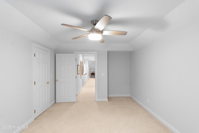 1012 Creekside Ln, Wilmington, NC 28411 - unfurnished bedroom with light carpet, baseboards, and a ceiling fan