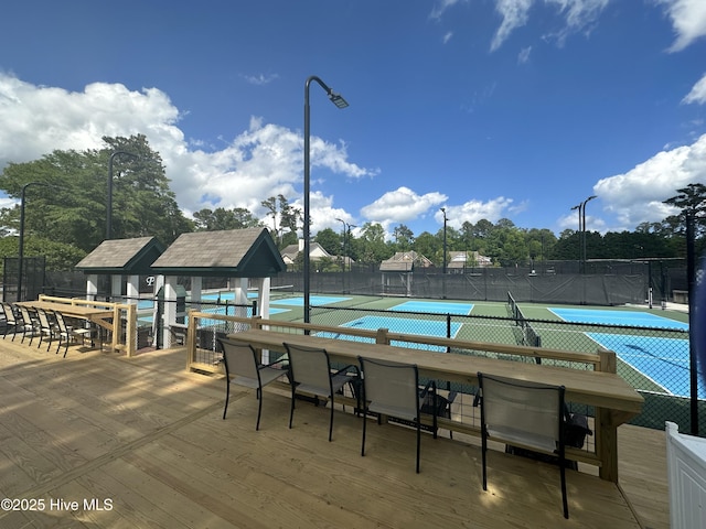 1012 Creekside Ln, Wilmington, NC 28411 - view of tennis court featuring view of scattered trees