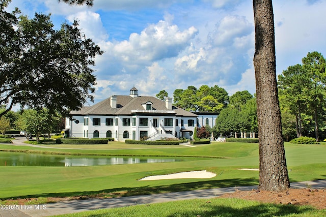1012 Creekside Ln, Wilmington, NC 28411 - surrounding community featuring a water view, a yard, and view of golf course