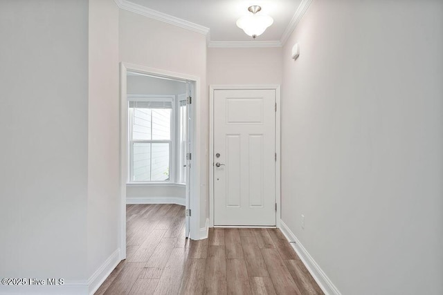3200 Laughing Gull Ter, Wilmington, NC 28412 - foyer featuring wood finished floors and ornamental molding